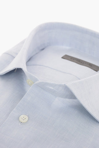 flax spread collar shirt