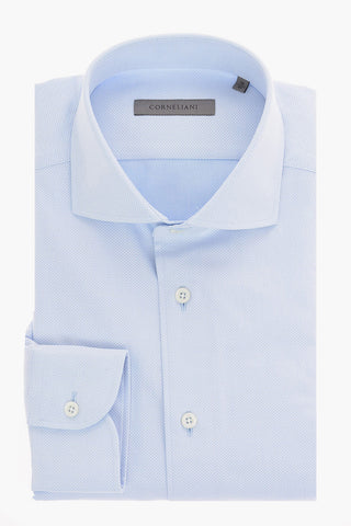 bird's eye spread collar shirt