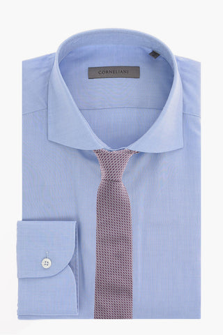 camicia a manica lunga collo francese