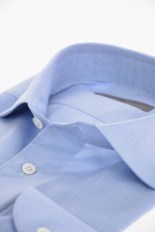 camicia a manica lunga collo francese