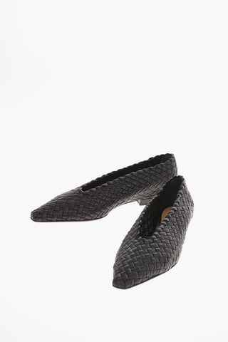 Braided Soft Leather ALMOND Ballet Flats