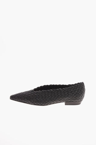 Braided Soft Leather ALMOND Ballet Flats