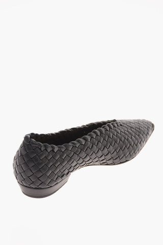 Braided Soft Leather ALMOND Ballet Flats