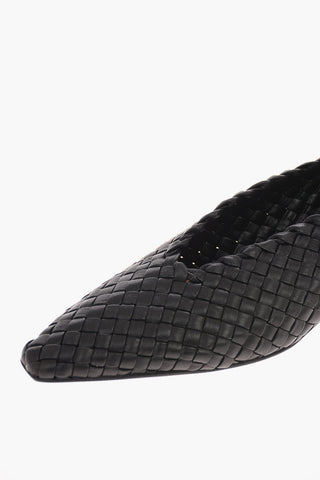 Braided Soft Leather ALMOND Ballet Flats