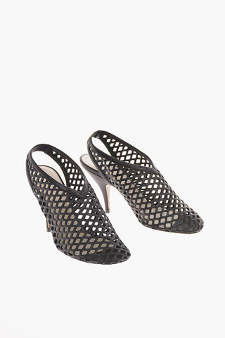 Mesh Soft Leather NIGHTOUT Slingbacks 10 Cm