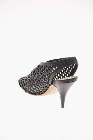 Mesh Soft Leather NIGHTOUT Slingbacks 10 Cm