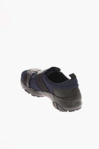 Fabric FLICKER Slip On Sneakers with Leather Detail