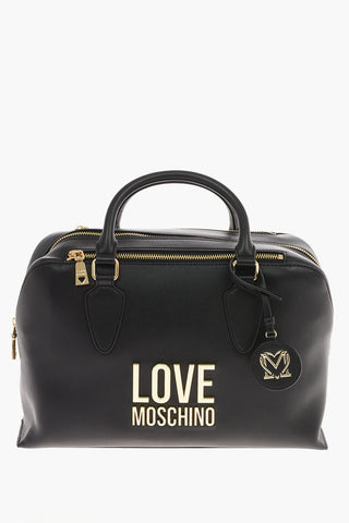 LOVE Faux Leather GOLD METAL LOGO Bag