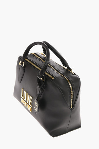LOVE Faux Leather GOLD METAL LOGO Bag