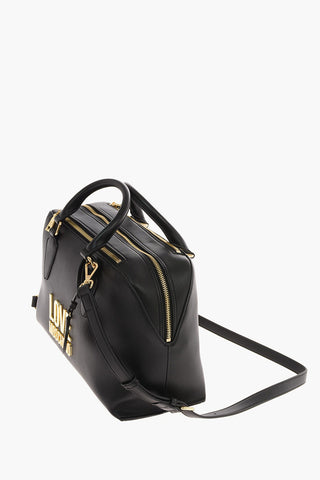 LOVE Faux Leather GOLD METAL LOGO Bag