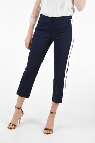 Stretchy Cotton Contrasting Side Band Pants