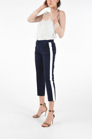 Stretchy Cotton Contrasting Side Band Pants