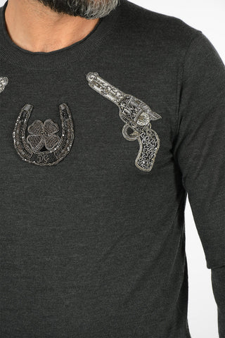 Cashmere Embroidered Sweater