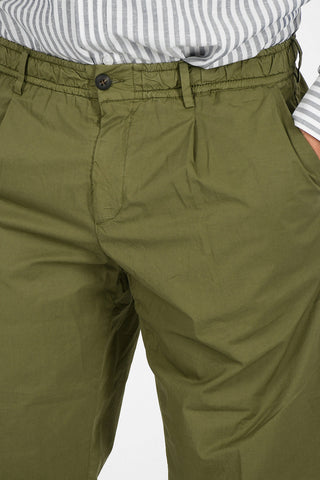 Pantalone Drawstring in Cotone Stretch