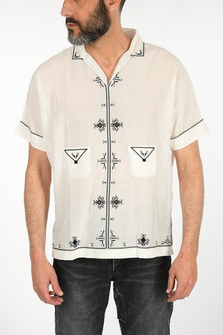 Cotton and Silk Embroidered Shirt