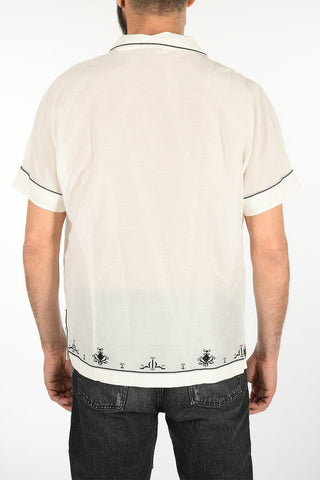 Cotton and Silk Embroidered Shirt