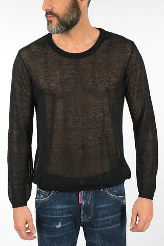 Maglia Openwork in Misto lino