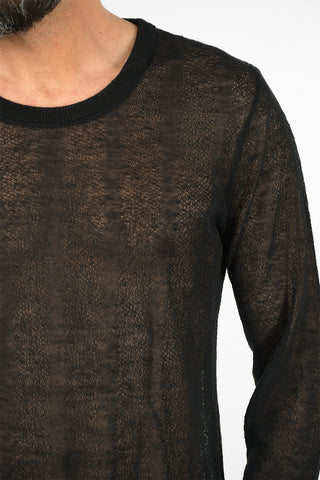 Maglia Openwork in Misto lino