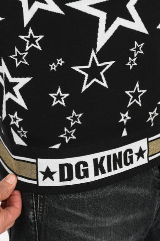MILLENNIALS Virgin Wool Stars Embroidered DG KING Sweater