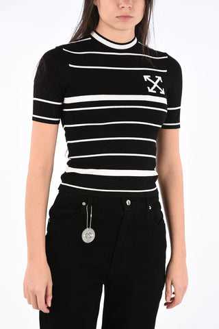 Striped BASIC ARROW t-shirt