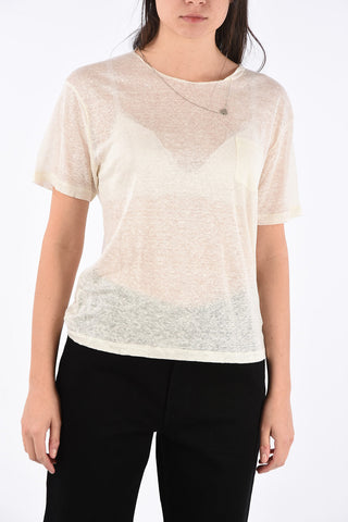 sheer top in lino