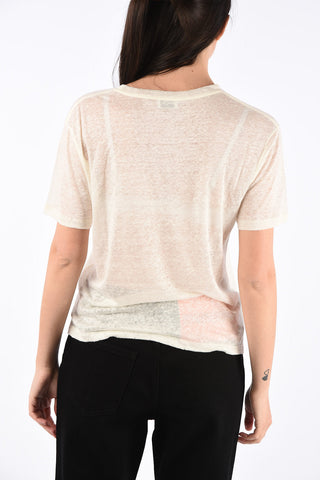 sheer top in lino