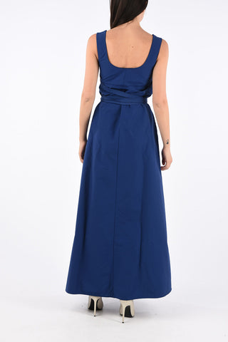 Maxi Flared Dress with Belt