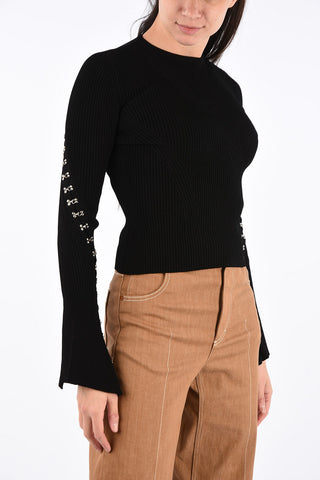 Crop ribbed sweater
