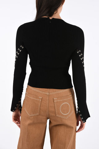 Crop ribbed sweater