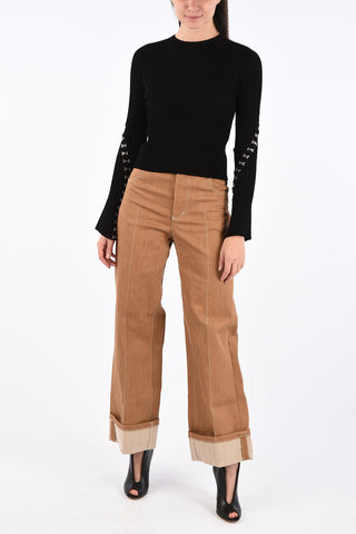 Crop ribbed sweater