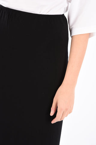 drawstring waist floor lenght pencil skirt