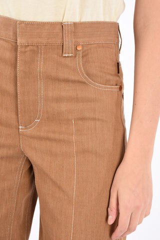pantalone ad orlo con risvolto