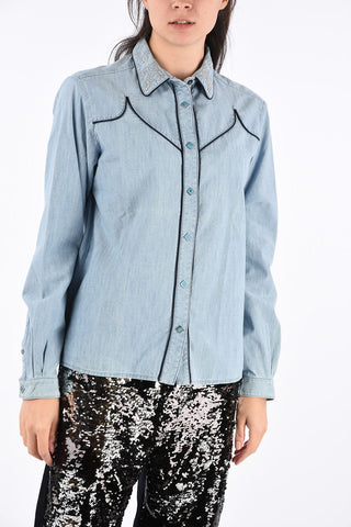 Denim ALEXA Shirt with Stud Applications