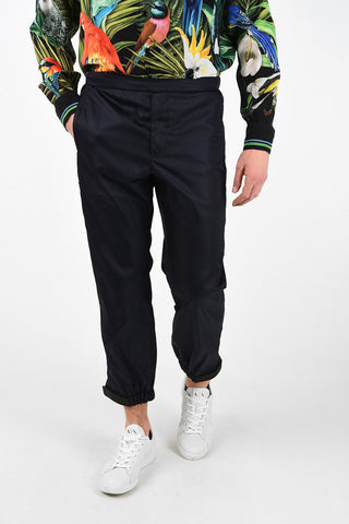 Joggers in Tessuto Tecnico con Chiusura in Velcro alla Caviglia