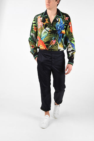 Joggers in Tessuto Tecnico con Chiusura in Velcro alla Caviglia