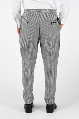 Houndstooth Pants with Drawstring  