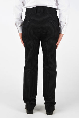 Pantaloni Gessati a Doppia Pince 