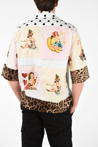 Camicia a Maniche Corte LOVE IS LOVE in Cotone e Seta 