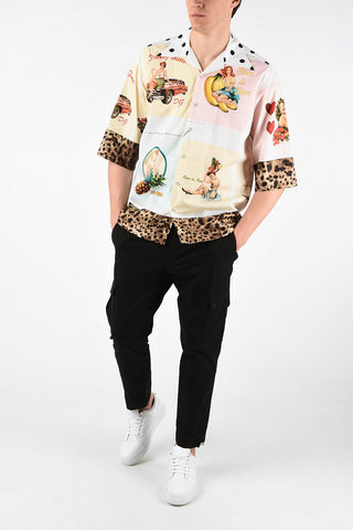 Camicia a Maniche Corte LOVE IS LOVE in Cotone e Seta 
