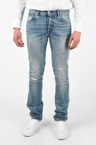 Vintage Effect Skinny Straight Fit Jeans