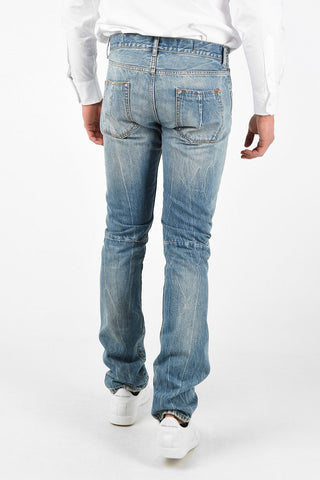 Vintage Effect Skinny Straight Fit Jeans