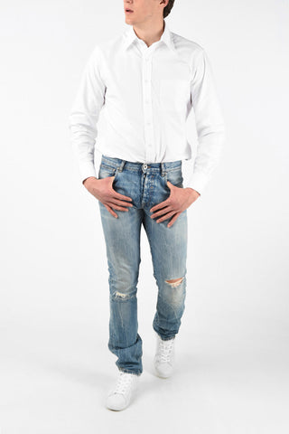Vintage Effect Skinny Straight Fit Jeans