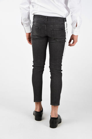 Distressed Skinny Fit Jeans with Side Band 16 Cm