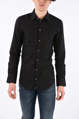 Cotton GOLD shirt with spread collar