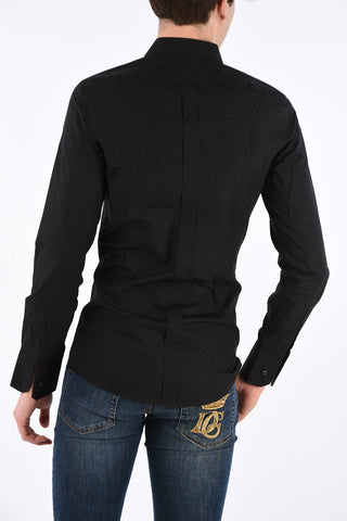 Cotton GOLD shirt with spread collar