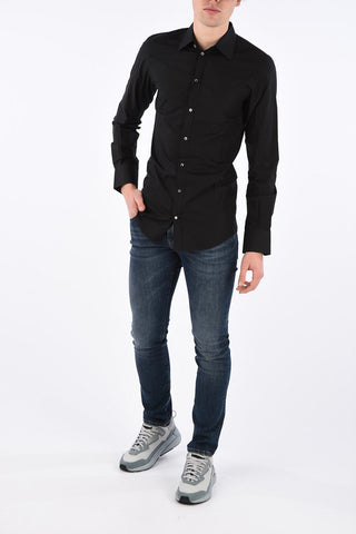 Cotton GOLD shirt with spread collar