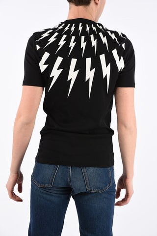 jersey FAIR ISLE THUNDERBOLT crewneck t-shirt