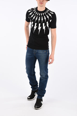 jersey FAIR ISLE THUNDERBOLT crewneck t-shirt