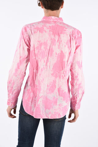 HOMME PLUS cotton tie dye effect shirt