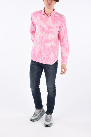 HOMME PLUS cotton tie dye effect shirt